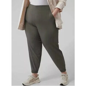 Athleta Brooklyn Jogger‎ Pants NWT Olive Green Size 26W Plus Size Comfort $98